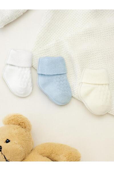 Civil Baby Set șosete 3 piese pentru bebeluși băieți 0-6 luni - Standard