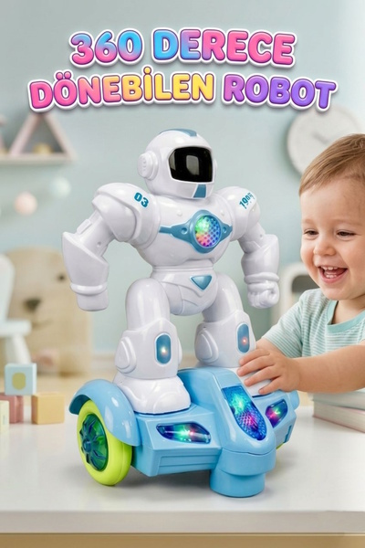 Tıfıl Toys Scooterlı 360 Derece Dönebilen Işıklı, Müzikli ve Hareketli Eğitic...
