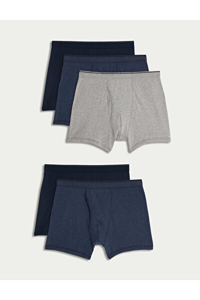 Marks & Spencer Saf Pamuklu 5'li Cool & Fresh™ Trunk Seti