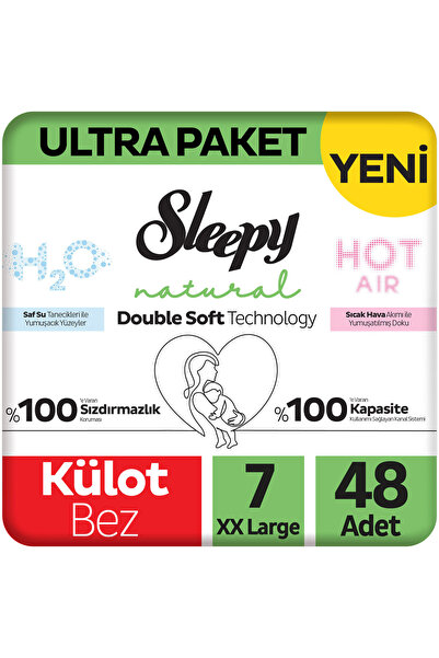 Sleepy Natural Double Soft Ultra Package Panty Diapers Size 7 Xxlarge 48 Pieces