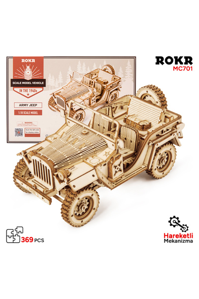ROKR Пъзел Drewniane 3D Jeep Wojskowy [ПЪЗЕЛ]