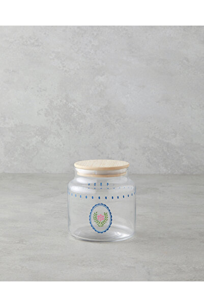 English Home Retro Style Cam Kavanoz 500 ml Mavi