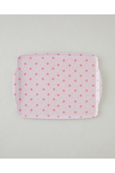 English Home Bright Harmony Melamin Kaydırmaz Tepsi 42x31 cm Pembe
