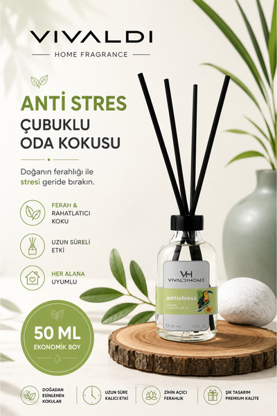 Vivaldi Home Anti-Stress Çubuklu Oda Kokusu 50 ml