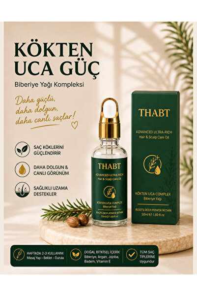 THABT Complex Biberiye Saç Bakım Yağı 50 ml Besleyici Canlandırıcı Parlaklık ...