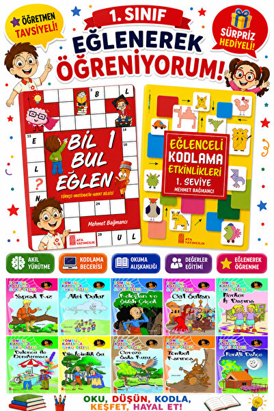 Ata Yayıncılık 1.Sınıflar İçin Okumayı Sevdiren 10 lu Hikaye Seti -Bil Bul Eğ...