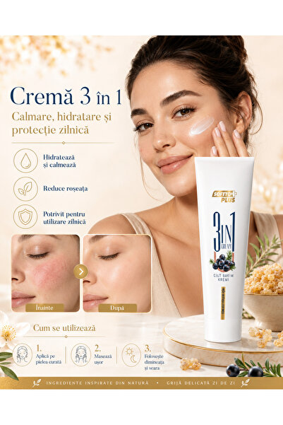 Softto Plus Cremă 3 în 1. Uscăciune - Reduce roșeața și iritația. Pentru o pi...