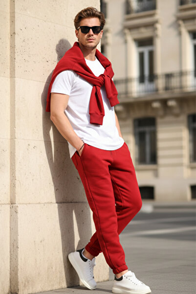 Runades Men's Elastic Leg Jogger Sweatpants