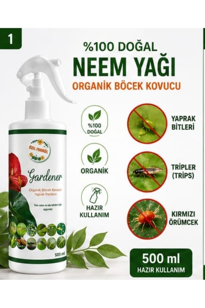 ORMIN Gardener Neem Yağı Böcek Kovucu 500 ml | 70 ppm Azadirachtin | Yaprak B...