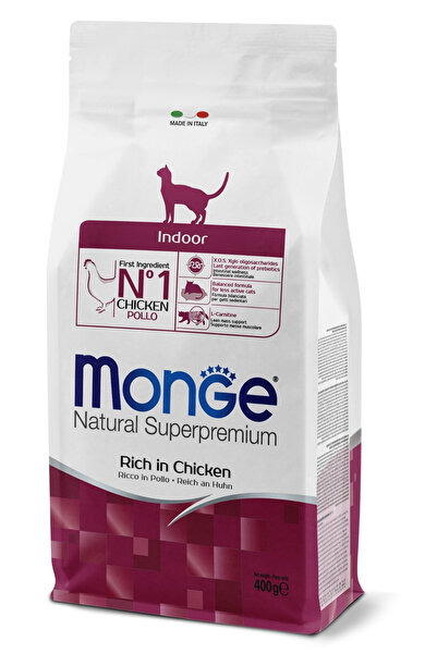 Monge Indoor Tavuklu Ev Kedileri İçin Yetişkin Kedi Maması 400 Gr