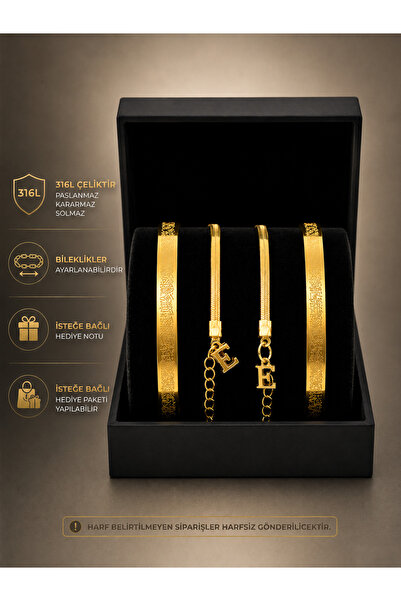 PURE BERRY AYETEL KÜRSİLİ HARF EKLİ ÇİFT SEVGİLİ ARKADAŞLIK GOLD GÜMÜŞ ÇELİK ...