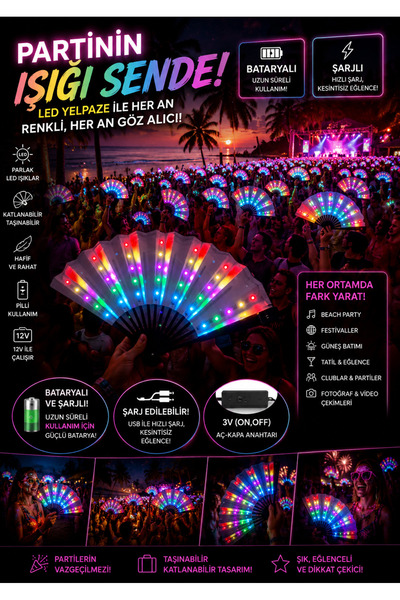 Zigver şarj edilebilir fan LED ışık up çin gece kulübü DJ müzik gösterisi içi...