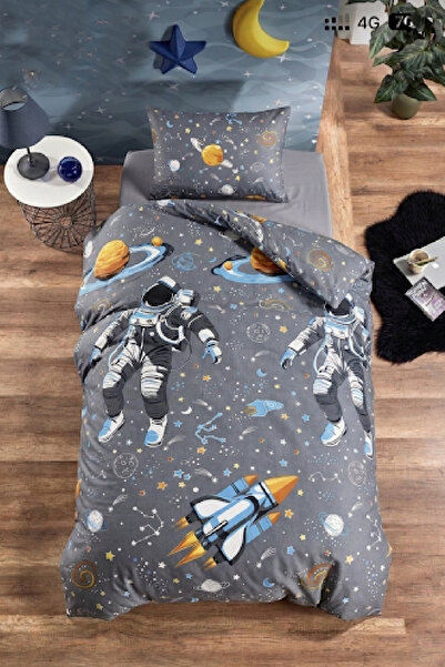 LaLiva Galaxy Dream Single Child Duvet Cover Set with Elastic Fitted Sheet Na...