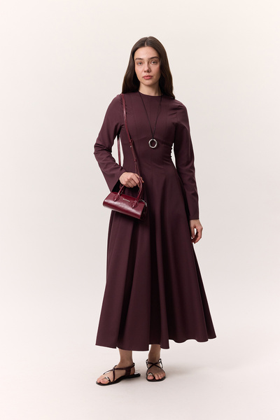 Manuka KUP DETAILLIERTES KLEID BURGUND