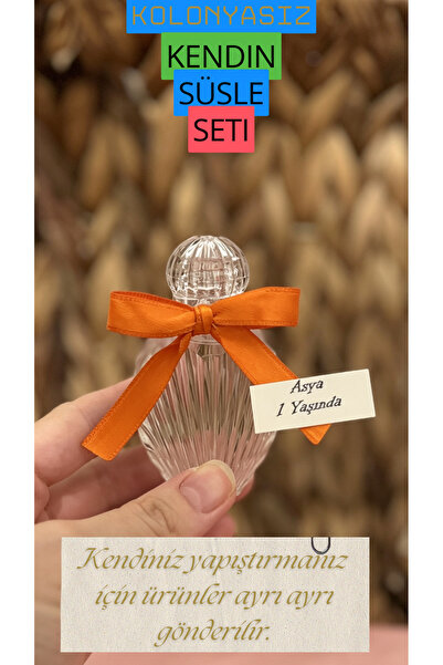 MayaArtDesign (40 ADET) Turuncu Kurdeleli-Etiketli İstiridye Mika Plastik Boş...