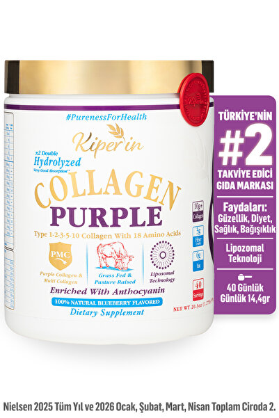 Kiperin %100 Saf ve Doğal Mor & Çoklu Kolajen Peptitleri içeren Lipozomal Tek...