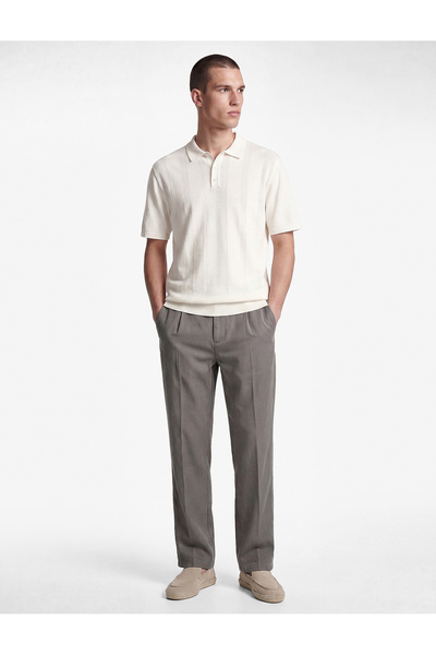 Koton Pleated Pocket Detailed Regular Fit Viscose Fabric Trousers