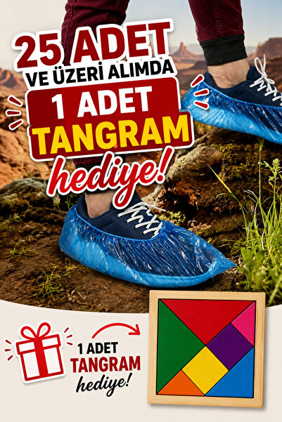 Renkyol 25 ve üzeri TANGRAM HEDİYELİ Tek Kullanımlık Galoş (2 Adet)