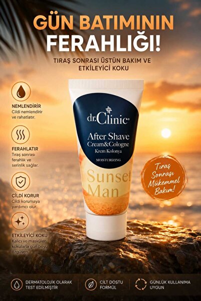Dr. Clinic Tıraş Sonrası Krem Kolonya Sunset Man 50 ML