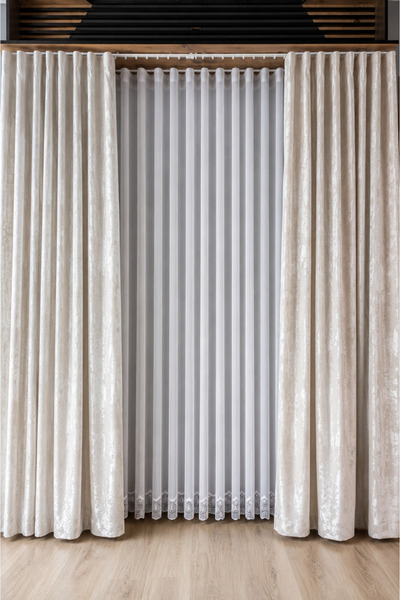 ArasyaHome Draperie de Textura Nisip Turcesc Ivory
