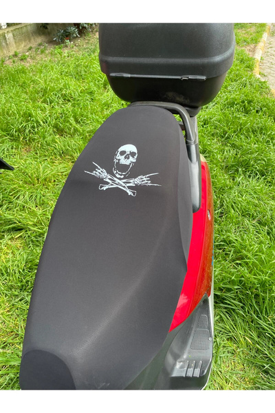 Loryma Husa scaunului pentru motociclete NEGRA CU MODEL DE CRAN