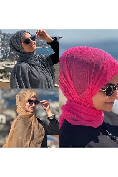ALDAIYR 3 Simli Chiffon Shawl