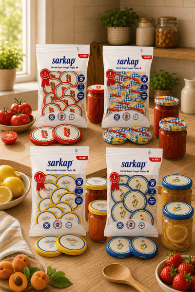 Sarkap Hijyenik Paketli 4'lü 82 mm Kapak - Pop Art Sebze Seri