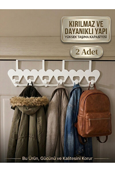 vellora Kalp Detaylı Dayanıklı Kapı Arkası Askılık Banyo ve Kıyafet Askılığı