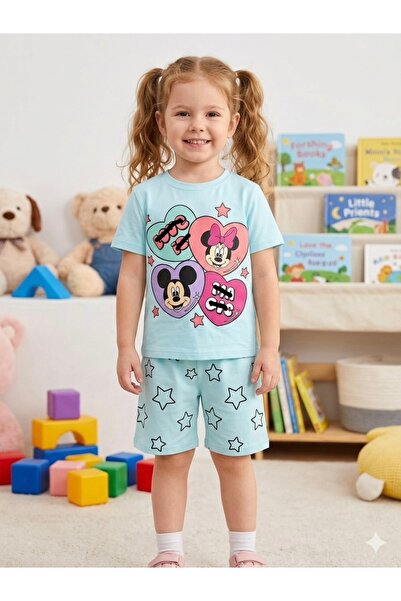 ZEYBABY Letnji dvoslojni pamučni set za devojčice
