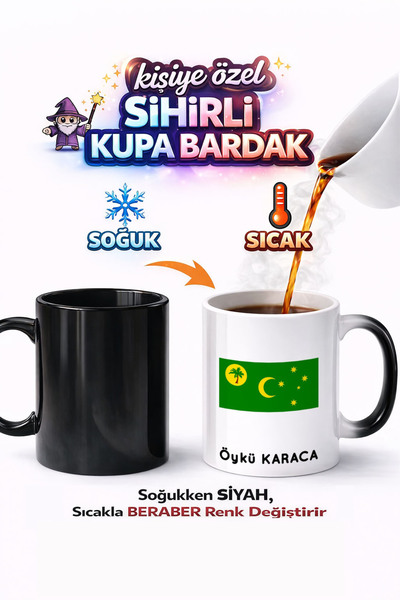 Kirbi Reklam كوب سحري مطبوع عليه علم جزر كوكوس (كيلينج)