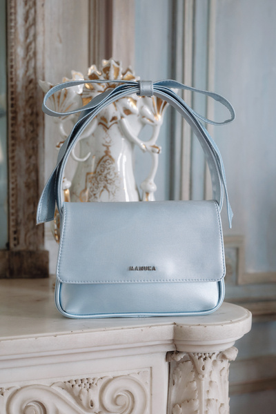 Manuka Bow Detail Bag Blue
