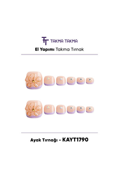 Takma Takma L Beden 10'lu AYAK TIRNAGI KAYT1790 Tekrar Kullanılabilir El Yapı...