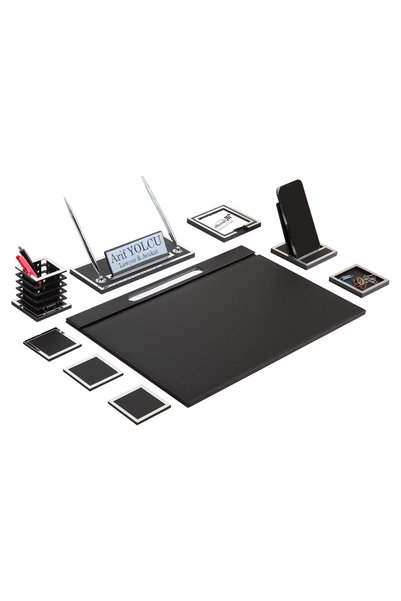Makroofis Lina Desk Mat Set 10 Pieces Black
