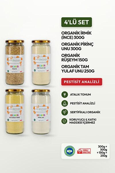 Soul Kitchen Organik Ürünler Organik Sertifikalı Rüşeym İnce İrmik Pirinç Unu...