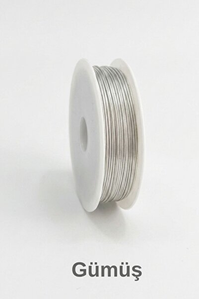 hobi dünyası evim 1 Adet 0.3 Mm Çiçek Teli Bükülebilir Metal Tel - Gümüş
