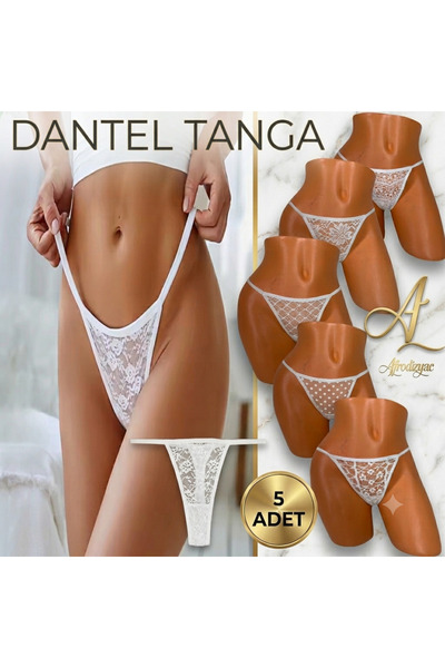 Afrodizyac 5'li Dantel Tanga