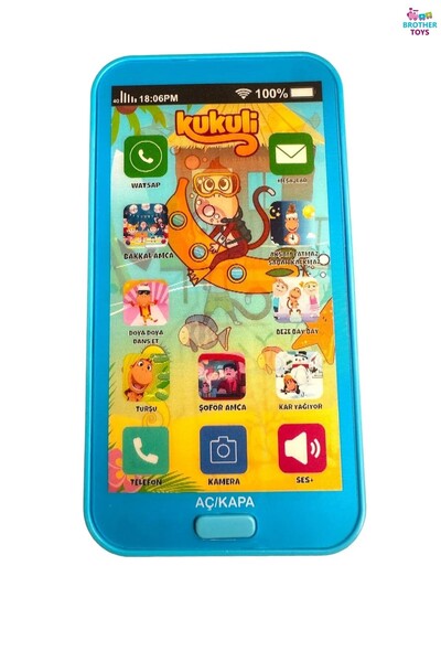 Brother Toys Oyuncak Kukuli Telefon Dokunmatik 12 Fonksiyonlu Türkçe Sesli Iş...