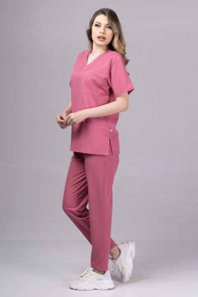 tag Costum Medical Dama STELLAR Premium, Polispandex, DustyRose