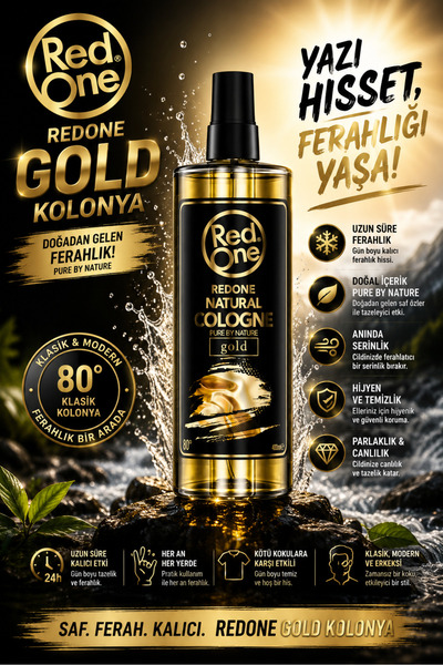 Red One Gold Erkekler Için Traş Sonrası Berber Kolonya 400 ml