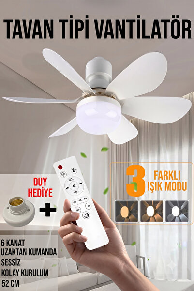 Multifunctional Easy Installation Ceiling Fan with Silent Led Light Sense Gift 6 WINGS