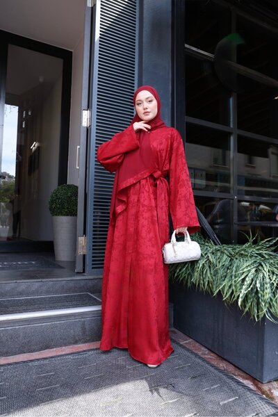 Şakika Kadın Sahar Luxe Abaya Ferace & Şal - Standart Beden & Farklı Boy