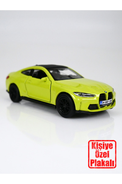 bebeym Bmw M4 Metal Oyuncak Araba - 1:36 Ölçek Özel Plakalı - Yeşil Bmw M4 Mo...