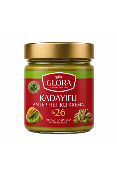 Glora Kadayıflı Antep Fıstığı Kreması (%26 Antep Fıstıklı) 200gr