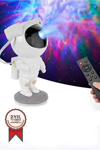 Torima Astronot Projektör Led Galaksi Uzaktan Zamanlayıcı Kumandalı Gece Lamb...