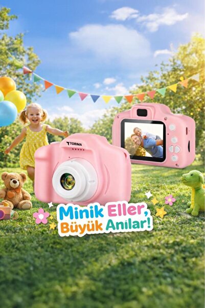 Torima Dijital Fotoğraf Makineleri Çocuk Kamerası 1080P Hd CMR7 Pembe