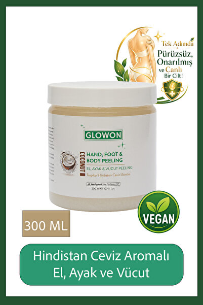 GLOWON Hindistan Ceviz Aromalı El, Ayak ve Vücut Peelingi – Pürüzsüz Görünüm ...