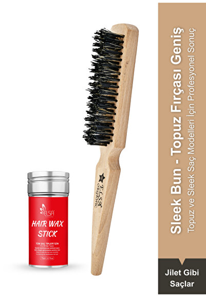 ELSA Professional Hair Wax Stick 75gr - Saç Sabitleyici ve 131 Organik Topuz ...