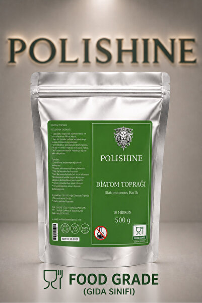 POLİSHİNE Diatom Toprağı | Kalsine Edilmemiş 1 Mikron 500gr | Yüksek Saflık