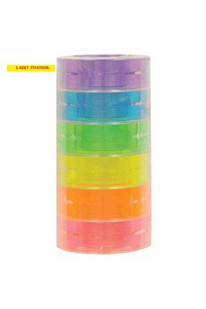 Noki 19336RULO Bandă de cristal 19 mm x 33 m 6 bucăți - Culori neon asortate