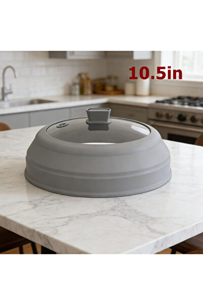 Choice3 غطاء زجاجي مقاوم للرذاذ للميكروويف مقاس 10.5 بوصة، غطاء طبق قابل للطي...